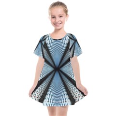 6th Dimension Metal Abstract Obtained Through Mirroring Kids  Smock Dress by Sudhe