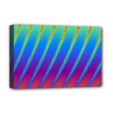 Abstract Fractal Multicolored Background Deluxe Canvas 18  X 12  (stretched) by Sudhe