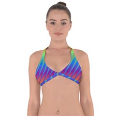 Abstract Fractal Multicolored Background Halter Neck Bikini Top by Sudhe