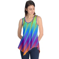 Abstract Fractal Multicolored Background Sleeveless Tunic by Sudhe