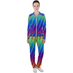 Abstract Fractal Multicolored Background Casual Jacket And Pants Set