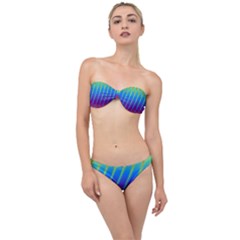 Abstract Fractal Multicolored Background Classic Bandeau Bikini Set