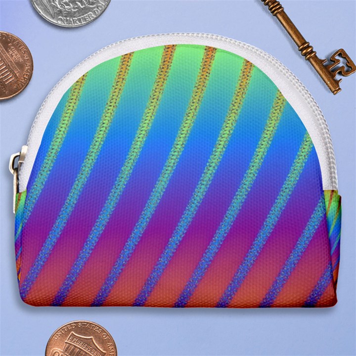 Abstract Fractal Multicolored Background Horseshoe Style Canvas Pouch