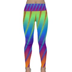 Abstract Fractal Multicolored Background Lightweight Velour Classic Yoga Leggings