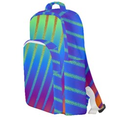 Abstract Fractal Multicolored Background Double Compartment Backpack