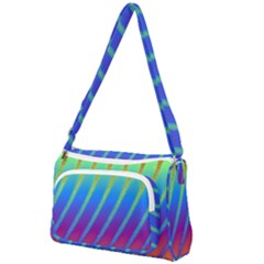 Abstract Fractal Multicolored Background Front Pocket Crossbody Bag