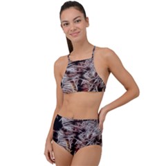 Autumn Fractal Forest Background High Waist Tankini Set