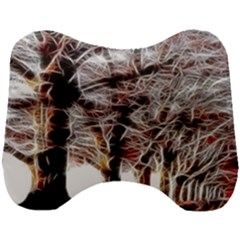 Autumn Fractal Forest Background Head Support Cushion