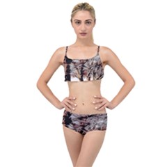 Autumn Fractal Forest Background Layered Top Bikini Set