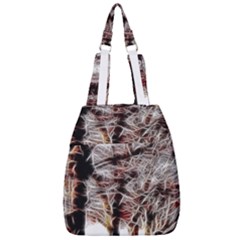 Autumn Fractal Forest Background Center Zip Backpack