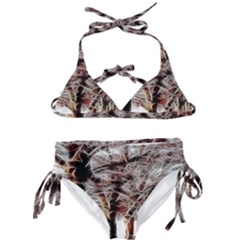 Autumn Fractal Forest Background Kids  Classic Bikini Set