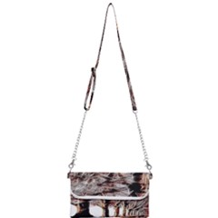 Autumn Fractal Forest Background Mini Crossbody Handbag