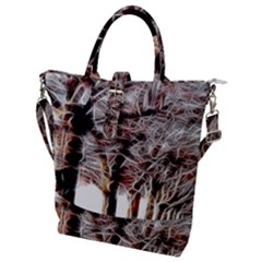 Autumn Fractal Forest Background Buckle Top Tote Bag