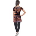 Aurora Sunset Sun Landscape Puff Sleeve Tunic Top View2