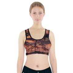 Aurora Sunset Sun Landscape Sports Bra With Pocket by Sudhe