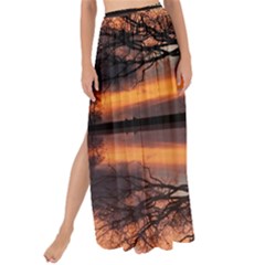 Aurora Sunset Sun Landscape Maxi Chiffon Tie-up Sarong by Sudhe