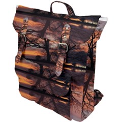 Aurora Sunset Sun Landscape Buckle Up Backpack by Sudhe