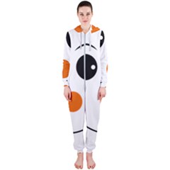 Happy Face With Orange Nose Vector File Hooded Jumpsuit (ladies)  by Sudhe