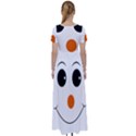 Happy Face With Orange Nose Vector File High Waist Short Sleeve Maxi Dress View2