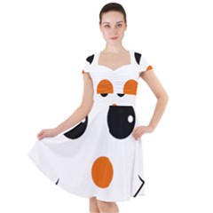 Happy Face With Orange Nose Vector File Cap Sleeve Midi Dress by Sudhe