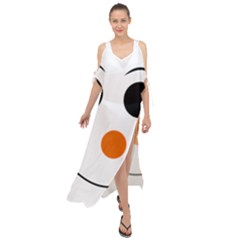 Happy Face With Orange Nose Vector File Maxi Chiffon Cover Up Dress by Sudhe