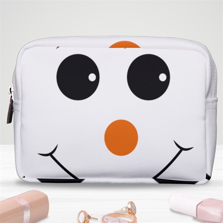 Happy Face With Orange Nose Vector File Make Up Pouch (Medium)