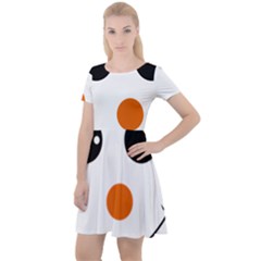 Happy Face With Orange Nose Vector File Cap Sleeve Velour Dress  by Sudhe