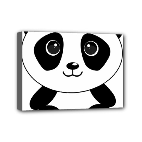 Bear Panda Bear Panda Animals Mini Canvas 7  X 5  (stretched) by Sudhe