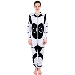 Bear Panda Bear Panda Animals Onepiece Jumpsuit (ladies)  by Sudhe