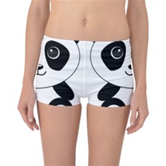 Bear Panda Bear Panda Animals Reversible Boyleg Bikini Bottoms by Sudhe