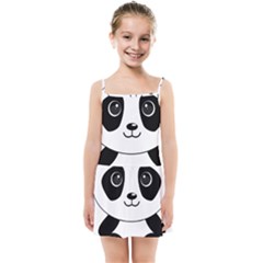 Bear Panda Bear Panda Animals Kids  Summer Sun Dress by Sudhe