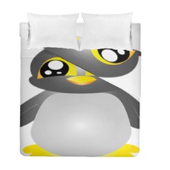 Cute Penguin Animal Duvet Cover Double Side (full/ Double Size) by Sudhe