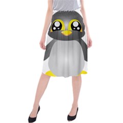 Cute Penguin Animal Midi Beach Skirt by Sudhe