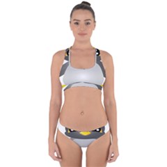 Cute Penguin Animal Cross Back Hipster Bikini Set by Sudhe