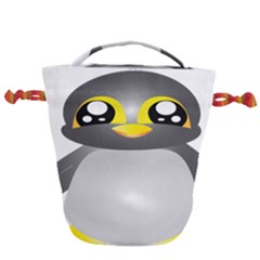 Cute Penguin Animal Drawstring Bucket Bag by Sudhe