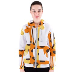 Giraffe Africa Safari Wildlife Women s Zipper Hoodie by Sudhe