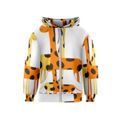 Giraffe Africa Safari Wildlife Kids  Zipper Hoodie by Sudhe