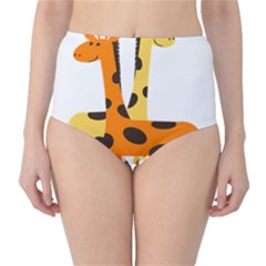 Giraffe Africa Safari Wildlife Classic High-waist Bikini Bottoms by Sudhe