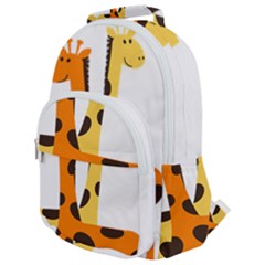 Giraffe Africa Safari Wildlife Rounded Multi Pocket Backpack by Sudhe