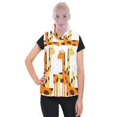 Giraffe Africa Safari Wildlife Women s Button Up Vest by Sudhe