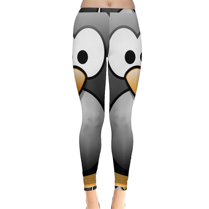 Penguin Birds Aquatic Flightless Inside Out Leggings