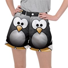 Penguin Birds Aquatic Flightless Stretch Ripstop Shorts by Sudhe