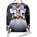 Penguin Birds Aquatic Flightless Double Compartment Backpack View3