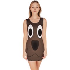 Dog Pup Animal Canine Brown Pet Bodycon Dress by Sudhe