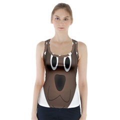 Dog Pup Animal Canine Brown Pet Racer Back Sports Top by Sudhe