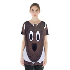 Dog Pup Animal Canine Brown Pet Skirt Hem Sports Top by Sudhe