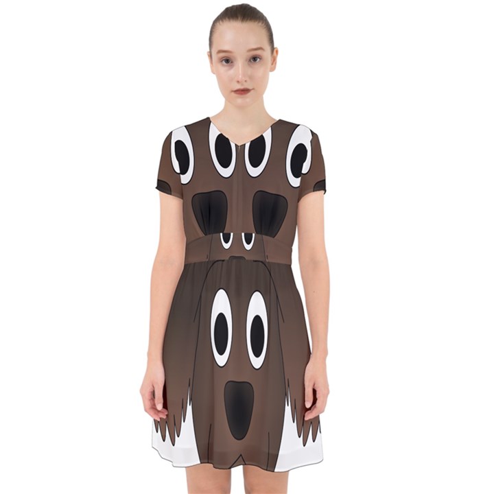 Dog Pup Animal Canine Brown Pet Adorable in Chiffon Dress