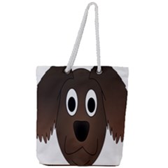 Dog Pup Animal Canine Brown Pet Full Print Rope Handle Tote (large) by Sudhe