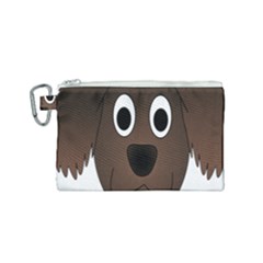 Dog Pup Animal Canine Brown Pet Canvas Cosmetic Bag (small) by Sudhe