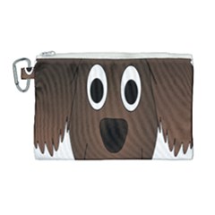 Dog Pup Animal Canine Brown Pet Canvas Cosmetic Bag (large) by Sudhe